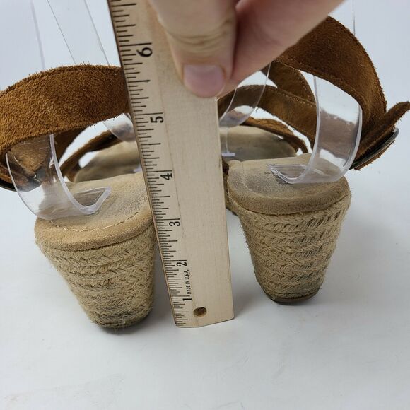 Minnetonka Womens Brown Suede Sandal Wedges Espadrilles size 10 M Braided Boho - Picture 4 of 7